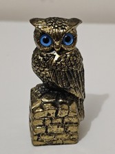 Solid Bronze Owl Figurine –