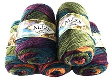 Rainbow wool pack 5 x 100g