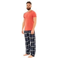 Mens Flannel Pyjamas Set Short
