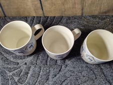 3 Coffee Mugs Beach View