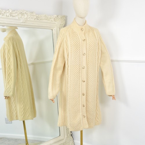 Hand knitted pure wool aran - wool,
