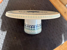 MONSOON DENBY HOME KITCHEN COLLECTION ANTALYA CAKE STAND BLUE GREEN