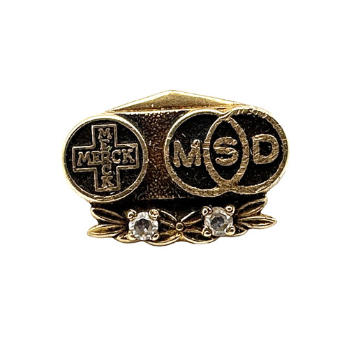 Merck msd lapel pin tie - or,