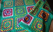 Handmade Knitted Green Crochet