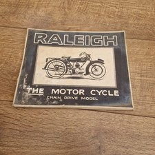Antique The Raleigh Motorcycle Chain Drive Model Advert Point of Sale Sign 1920s