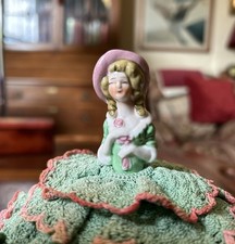 Porcelain Half Doll Pin