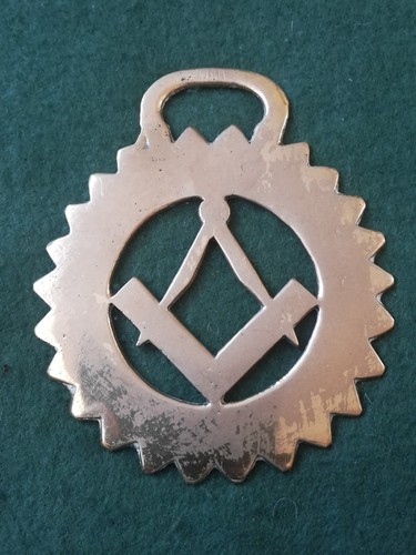 Old masonic horse brass - old, brass.