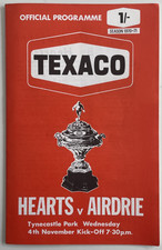 Hearts v Airdrie Texaco Cup