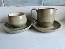 Denby Camelot Quarter Pint Jug Cream Milk chipped & sugar bowl