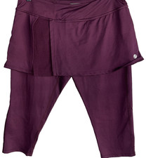 Lija Women's Large Impact Poise Skapri Activewear Skort Capri Pants EUC