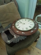 19c Rosewood Fusee Dropdial Wallclock for Restoration Antique Clock