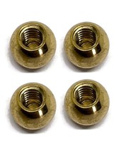 4 small solid Brass BED KNOBS