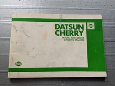 1980 Datsun Cherry N10 Owner's Manual Drivers Handbook
