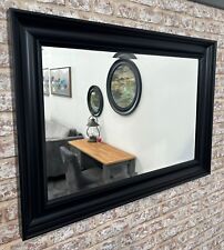 Large Black Scoop Wall Mirror overmantel hallway modern frame *various sizes*