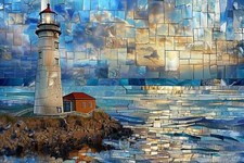 Lighthouse Seascape Canvas