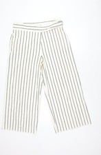 L.K. Bennett Women’s White Striped Trousers UK 16