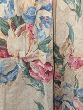 Vintage Floral Pair Curtains Fully Lined Linen Blend – Chelsea Print Cottagecore