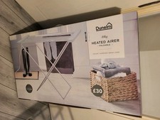 Dunelm Foldable Electric Heated Airer, 8 Heated Tubes