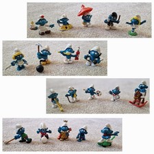 Set Of x 19 Vintage Smurfs 1978-1981 Schleich Peyo