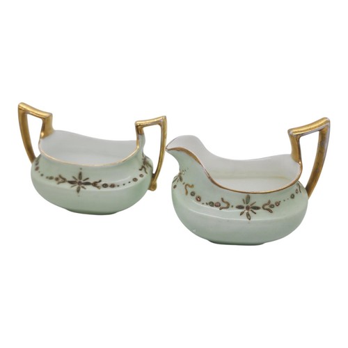 Antique limoges green - t&v,