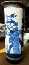 Antique Chinese Porcelain Hand Painted Vase. Signed to base. 
