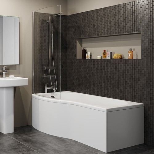 Bathroom shaped 1700mm - shaped,