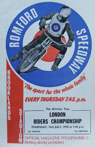 Romford speedway programme - romford,