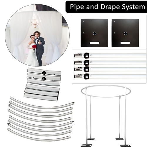 Telescopic pipe and drape - and,