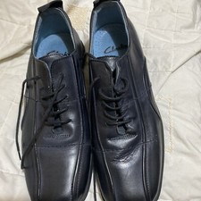 Clark’s Soft Leather Black Shoes Size Uk 7 Very Slightly Used Blue Insoles