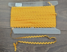 Vintage Haberdashery 1m x 5mm Rick-Rack Decorative Ribbon Trim Edging Yellow