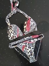 ASOS animal print bikini black