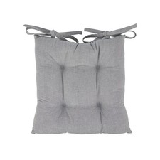 Habitat Grey Seat Pads 2 Pack Cushions Ties Dining Kitchen Chair Glued Repaired