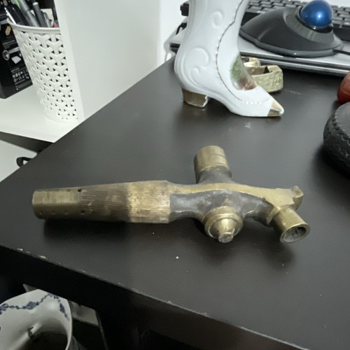 Antique brass beer wine cask - brass,