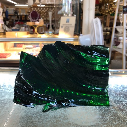 Emerald green slag glass - emerald, 3#