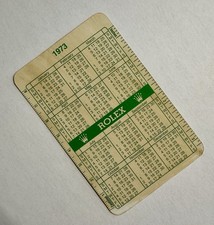 ROLEX 1973 1974 CALENDAR