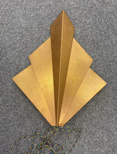 Rare Large Art Deco Wall Light 3D Geometric Design (5 Available) H63 cm