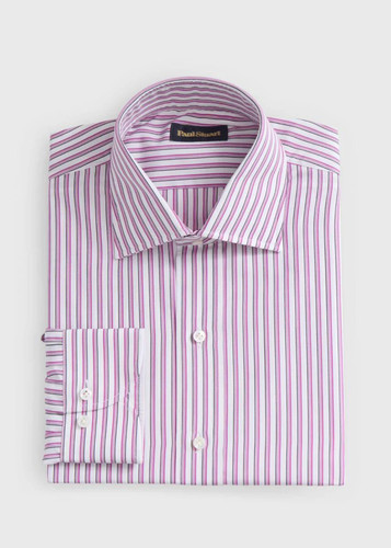 Deco stripe dress shirt - deco, plum
