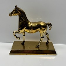 Vintage Standing Brass Horse Figure Equine Ornament Farmhouse Barn Salvage 1.5KG