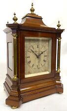 Antique Mahogany Small Chiming Mantel / Bracket Clock By Halford & Sons London