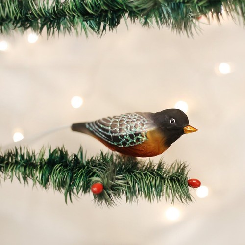 Old world christmas robin - old,
