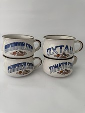 4x Vintage Ceramic Recipe Soup