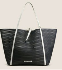 Armani Exchange Perforated women’s shopping bag , 942268 8P228 Blue White, BNWT