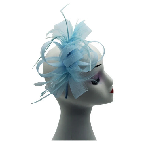 Feather looped fascinator - feather,