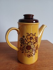 Royal Worcester Vintage Palissy Sierra Coffee Pot With Lid Floral Design. VGC