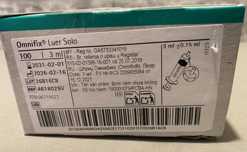 100 3ml braun - 100, x