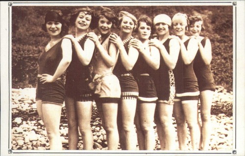Nostalgia postcard bathing - nostalgia,