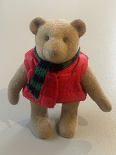 Vintage Gund Bialosky Bear Miniature Flocked Jointed Teddy Bear Gillet & Scarf