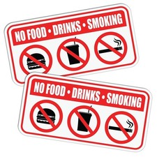 2x No smoking drinking eating