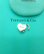 Tiffany & Co. Script Note MUM Heart Lock Padlock in Sterling Silver, UK Hallmark