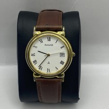 32mm Accurist Date Dial Cal 6M12 SR621SW Quartz Watch Untested Parts / Repair